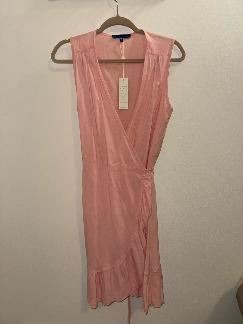 Shore Peach Ruffle Wrap Swim Cover-up